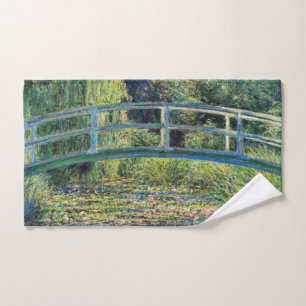 Claude Monet - Water Lily Pond und japanische Brüc Badhandtuch Set