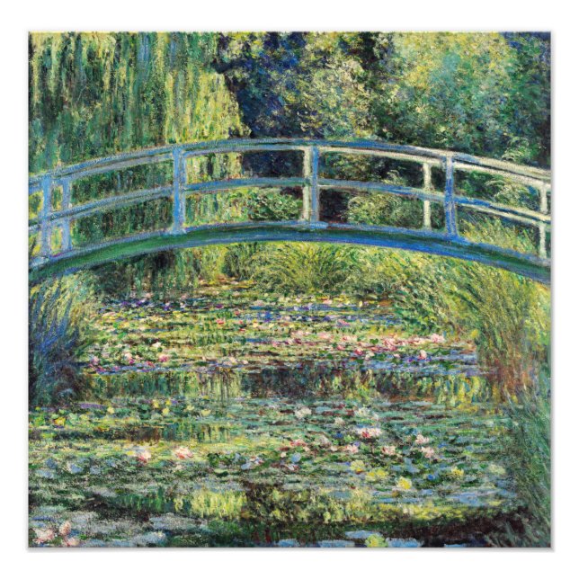 Claude Monet - Water Lily Pond und japanische Brüc Fotodruck (Vorne)