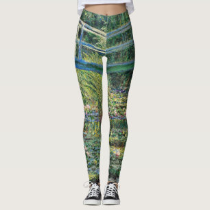 Claude Monet - Water Lily Pond und japanische Brüc Leggings