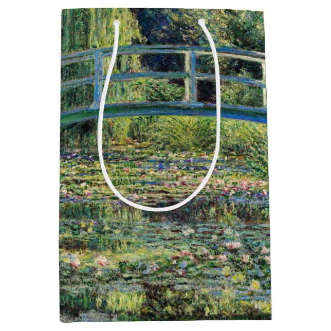 Claude Monet - Water Lily Pond und japanische Brüc Mittlere Geschenktüte (Vorderseite)