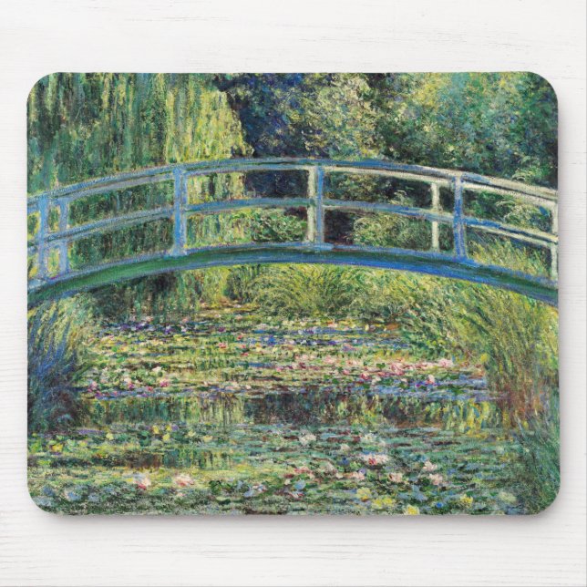 Claude Monet - Water Lily Pond und japanische Brüc Mousepad (Vorne)