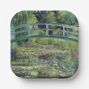 Claude Monet - Water Lily Pond und japanische Brüc Pappteller