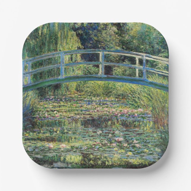 Claude Monet - Water Lily Pond und japanische Brüc Pappteller (Vorderseite)