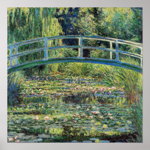 Claude Monet - Water Lily Pond und japanische Brüc Poster