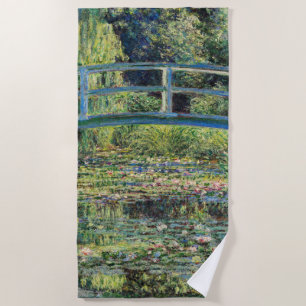 Claude Monet - Water Lily Pond und japanische Brüc Strandtuch