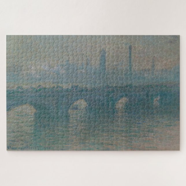 Claude Monet – Waterloo Bridge, graues Wetter Puzzle (Horizontal)