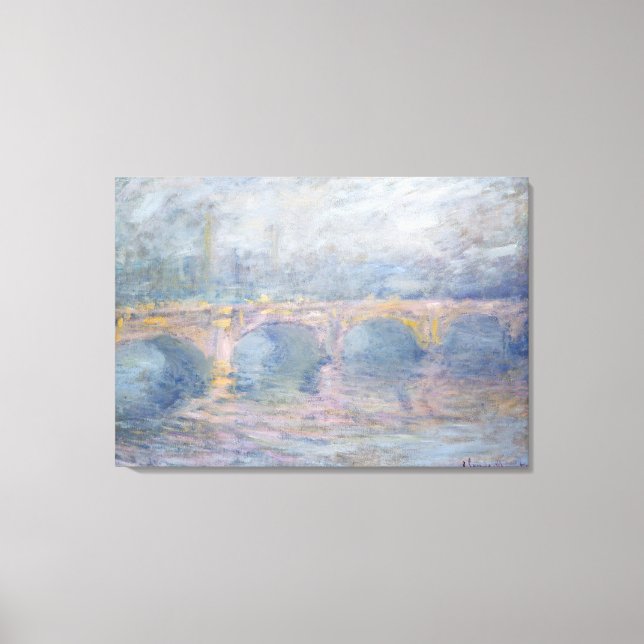 Claude Monet | Waterloo Bridge, London, bei Sunset Leinwanddruck (Vorderseite)