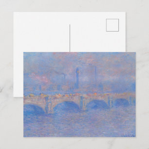Claude Monet Waterloo Bridge Sonnenlicht Kunstdruc Postkarte