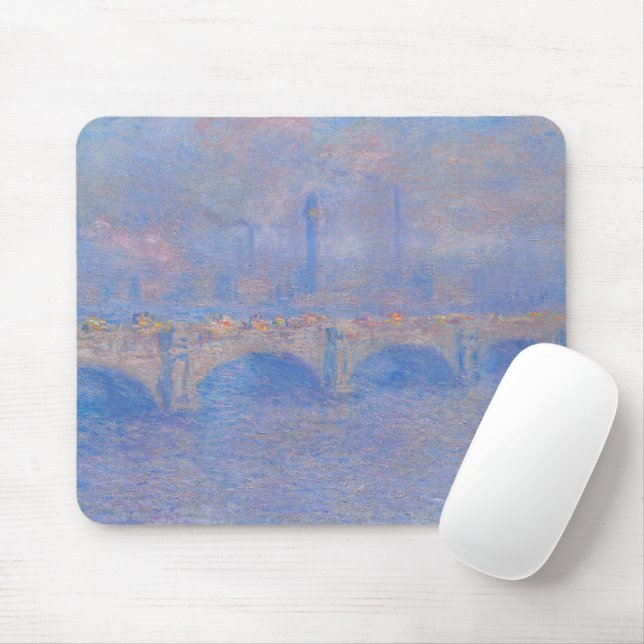 Claude Monet Waterloo Bridge Sonnenlicht Kunstprin Mousepad (Mit Mouse)