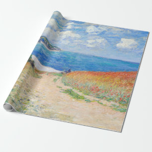 Claude Monet - Weg in den Weizenfeldern bei Pourvi Geschenkpapier