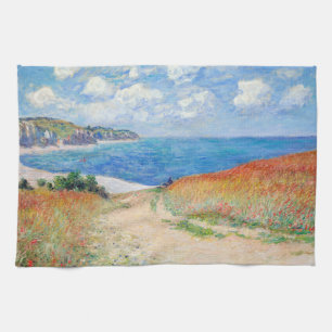 Claude Monet - Weg in den Weizenfeldern bei Pourvi Geschirrtuch