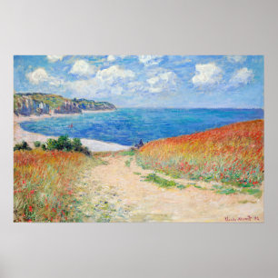 Claude Monet - Weg in den Weizenfeldern bei Pourvi Poster