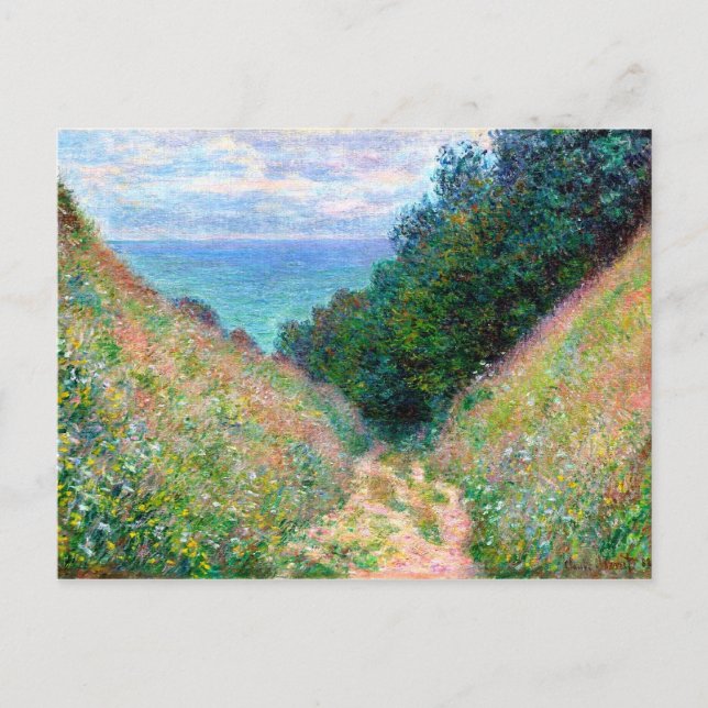 Claude Monet: Weg nach La Cavee Pourville Postkarte (Vorderseite)