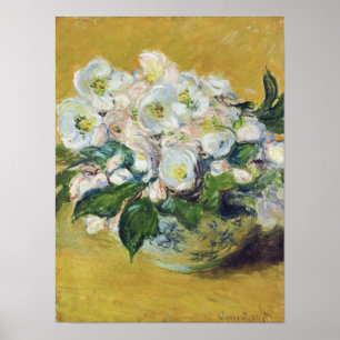 Claude Monet - Weihnachten - Rose Poster
