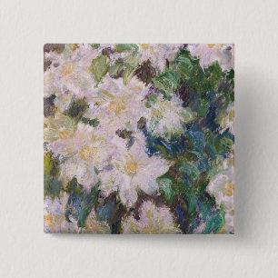 Claude Monet - Weiße Klematis Button