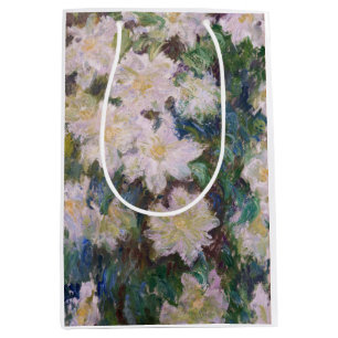 Claude Monet - Weiße Klematis Mittlere Geschenktüte