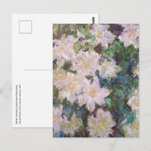 Claude Monet - Weiße Klematis Postkarte