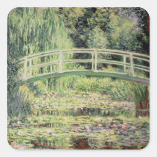 Claude Monet weißer Nenuphars, 1899 Quadratischer Aufkleber