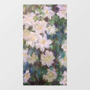 Claude Monet - White Clematis Fensteraufkleber