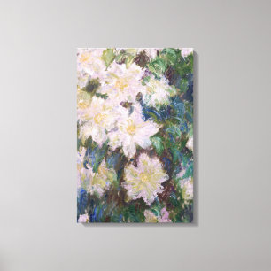 Claude Monet - White Clematis Imitate Leinwanddruck