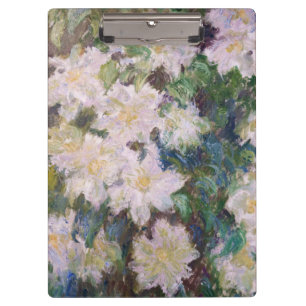 Claude Monet - White Clematis Klemmbrett