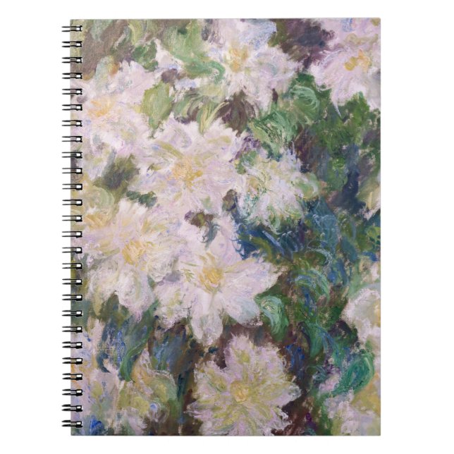 Claude Monet - White Clematis Notizblock (Vorderseite)