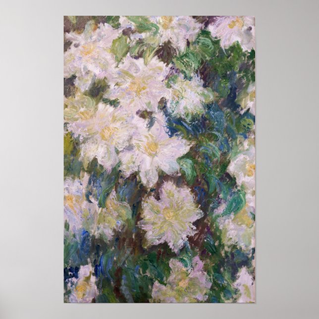 Claude Monet - White Clematis Poster (Vorne)