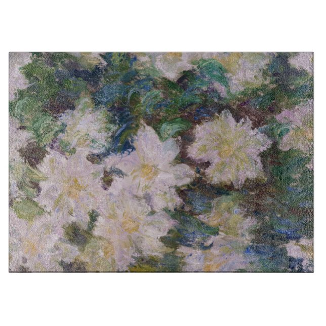 Claude Monet - White Clematis Schneidebrett (Vorderseite)