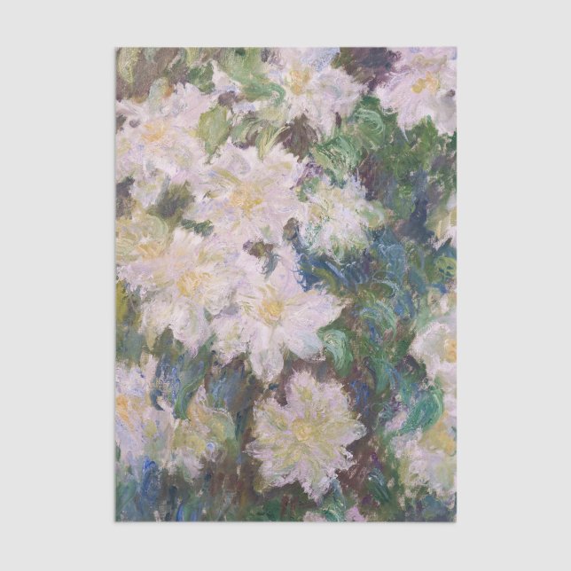 Claude Monet - White Clematis Seidenpapier (Von Creator hochgeladen)