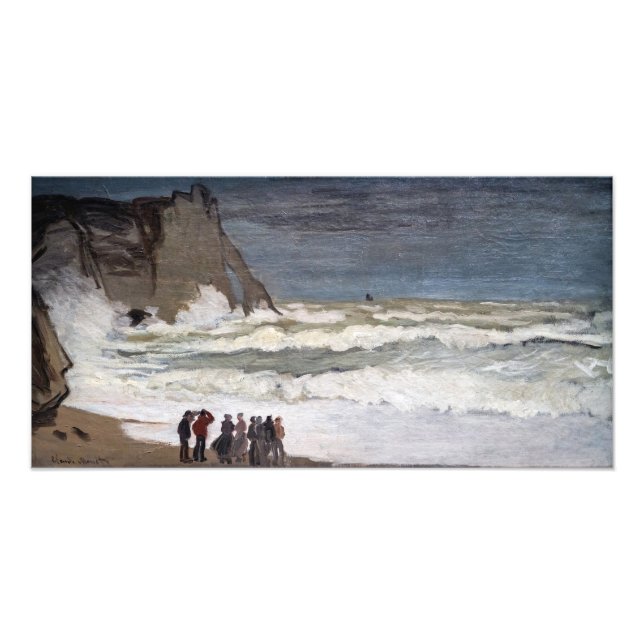 Claude Monet - Wilde See bei Etretat Fotodruck (Vorne)
