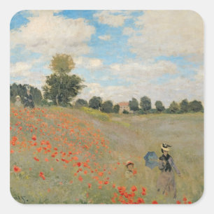Claude Monet Wildtiere, in der Nähe von Argenteu Quadratischer Aufkleber