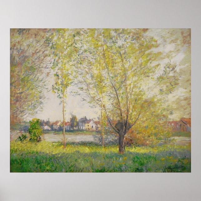 Claude Monet - Willows of Vetheuil Poster (Vorne)