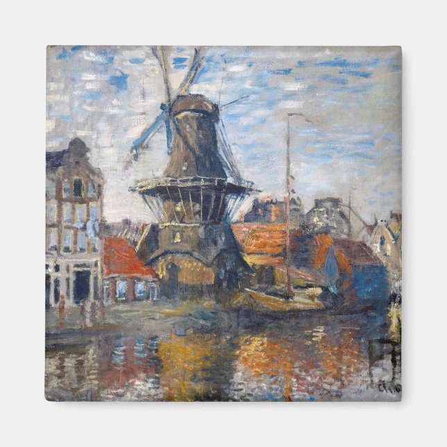 Claude Monet - Windmill, Amsterdam Magnet (Vorne)