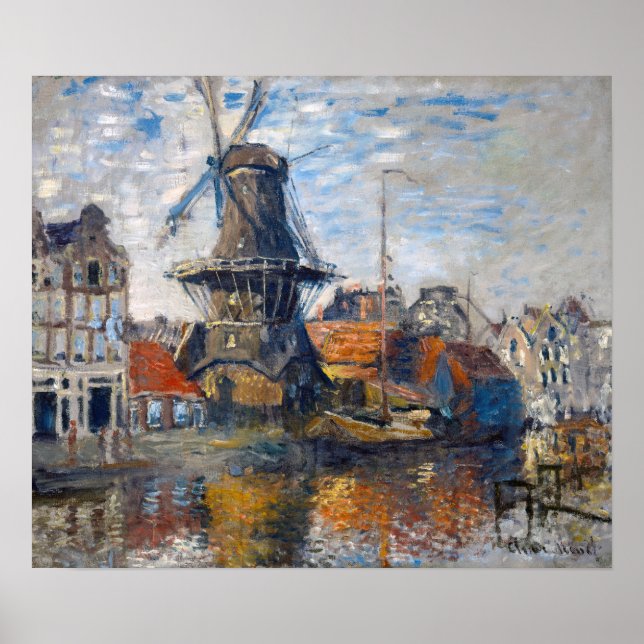 Claude Monet - Windmill, Amsterdam Poster (Vorne)