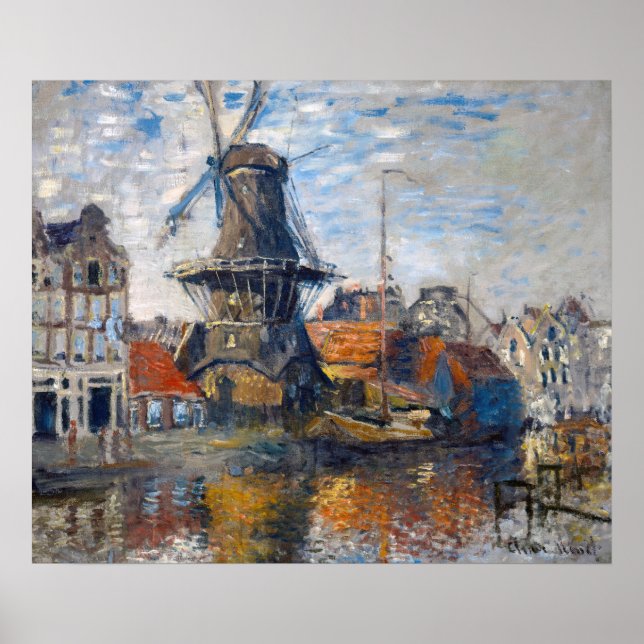 Claude Monet - Windmill, Amsterdam Poster (Vorne)