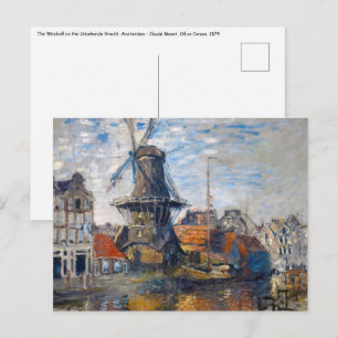 Claude Monet - Windmill, Amsterdam Postkarte