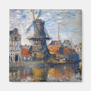 Claude Monet - Windmühle, Amsterdam Magnet