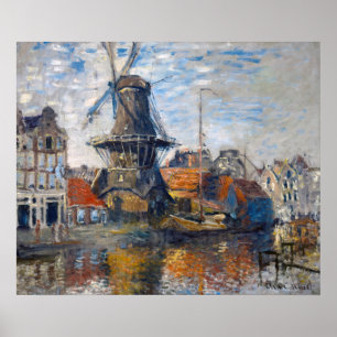 Claude Monet - Windmühle, Amsterdam Poster