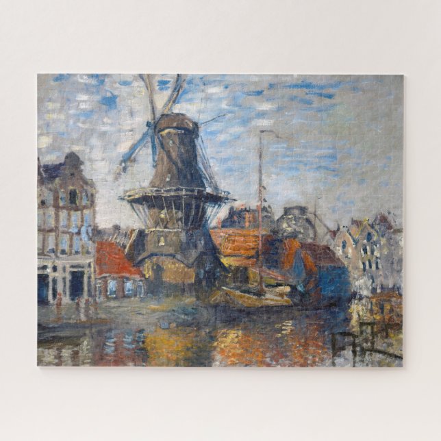 Claude Monet - Windmühle, Amsterdam  Puzzle (Horizontal)