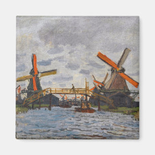 Claude Monet - Windmühlen bei Zaandam Magnet