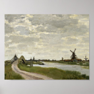 Claude Monet - Windmühlen bei Zaandam Poster