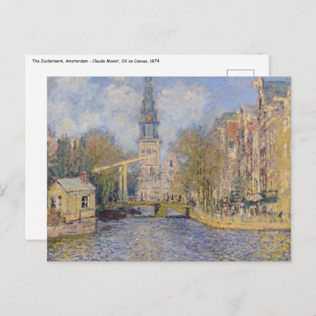 Claude Monet - Windmühlen bei Zaandam Postkarte (Vorne/Hinten)