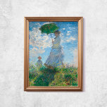 Claude Monet Woman mit einem Parasol der alten ber Poster<br><div class="desc">Poster von Claude Monet,  Frau mit Sonnenschirm,  1800er Jahre. Altes berühmtes Gemälde mit einem Mädchen in einem weißen Kleid mit einem grünen Schirm auf einem Garten oder Hügel in einem impressionistischen Stil. CCO Lizenz,  Public Domain Art. Frame nicht inbegriffen.</div>