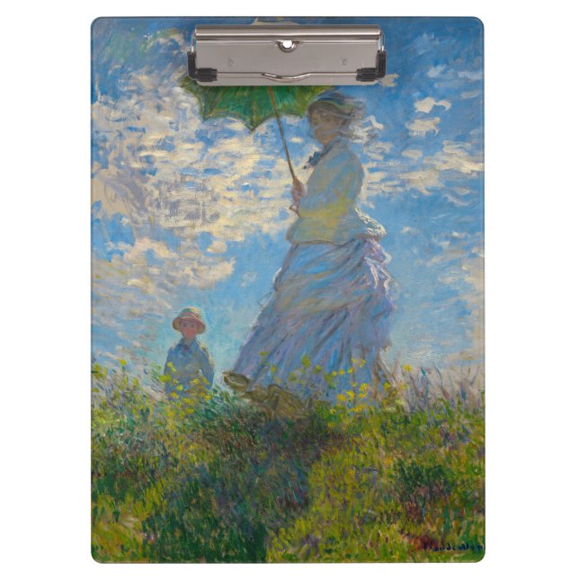 Claude Monet Woman mit einem Sonnenschirm Klemmbrett (Vorderseite)