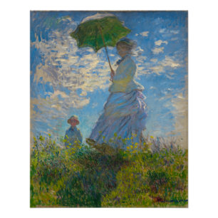 Claude Monet Woman mit einem Sonnenschirm Poster
