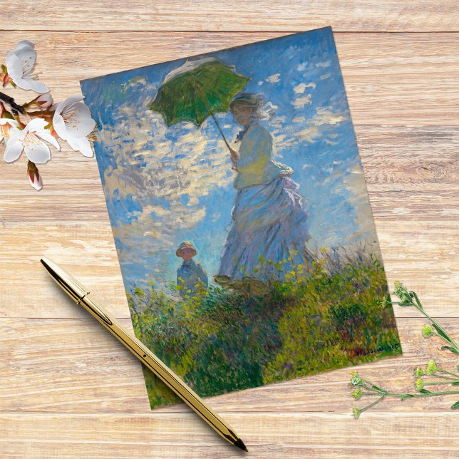 Claude Monet Woman mit einem Sonnenschirm Postkarte (Von Creator hochgeladen)