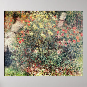 Claude Monet   Women in the Flowers, 1875 Poster
