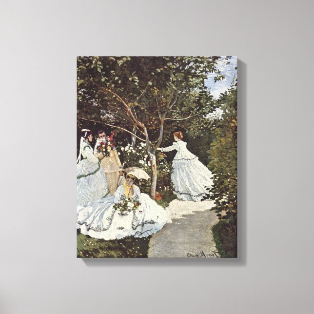 Claude Monet – Women in the Garden 1866 Leinwanddruck (Vorderseite)