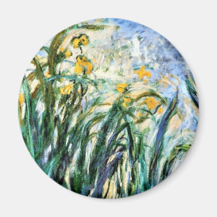 Claude Monet Yellow Irises und Malva 19 Magnet