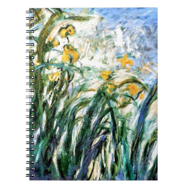 Claude Monet Yellow Irises und Malva 19 Notizblock (Vorderseite)